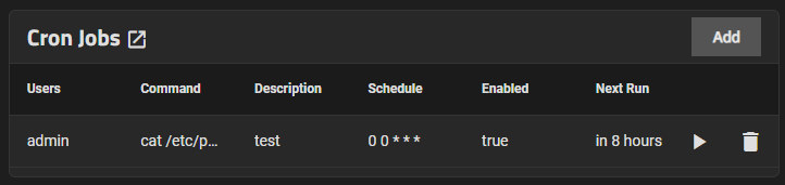 Cron Job Card Cron Job Card