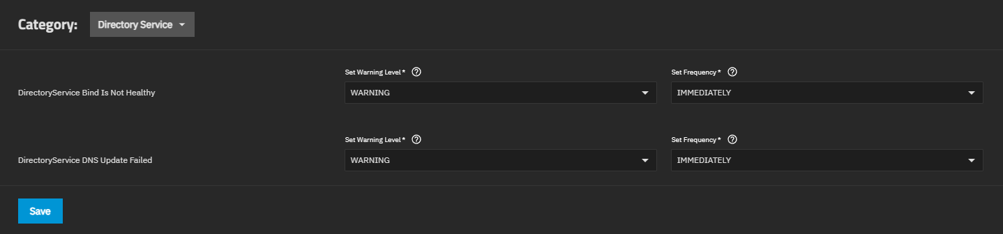 Directory Services Alert Settings AlertSettingsDirectoryServices