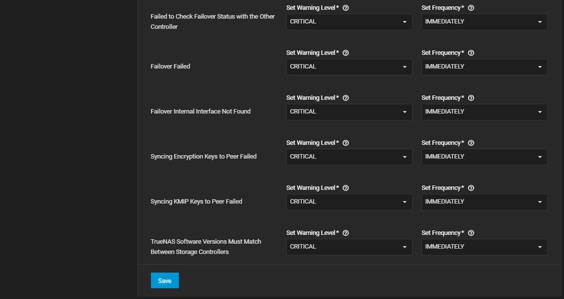 High Availability Alert Settings 2 AlertSettingsHA2