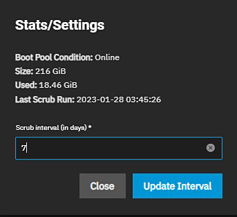 Boot Environment Stats/Settings Boot Environment Stats/Settings