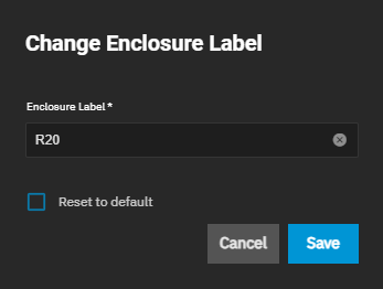 Change Enclosure Label Change Enclosure Label