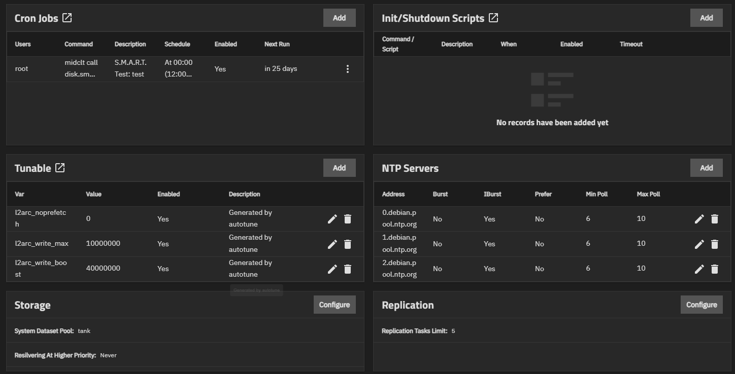 Advanced Settings Screen (cont.'d) Advanced Settings Screen (cont.'d)