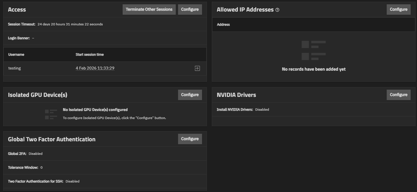 Advanced Settings Screen (cont.'d) Advanced Settings Screen (cont.'d)