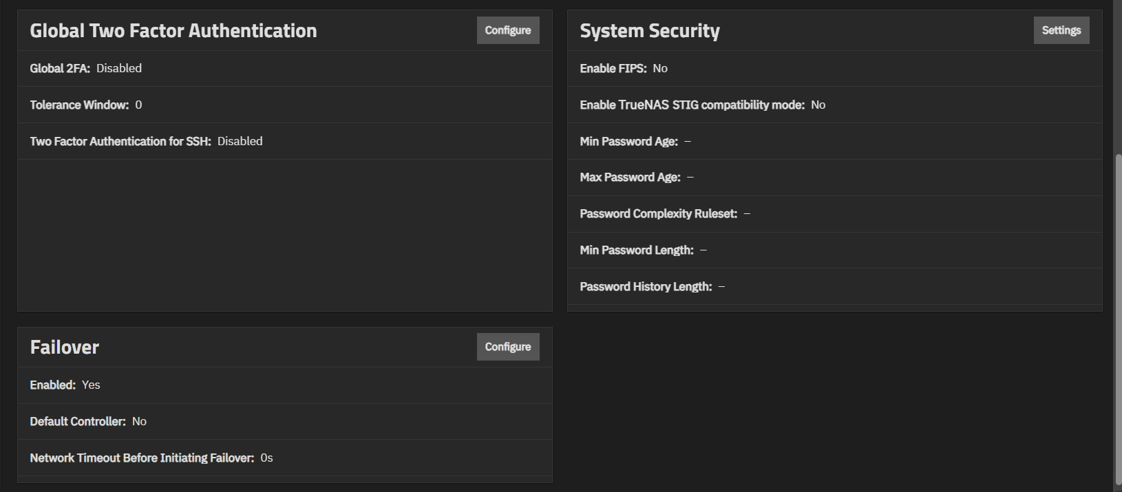 Advanced Settings Screen for HA Advanced Settings Screen for HA
