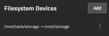 Filesystem Devices Card Filesystem Devices Card