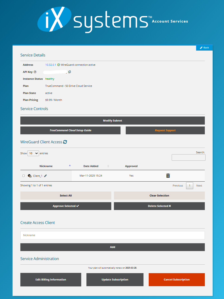 CloudSubscriptionServiceDetailsWireGuardClient