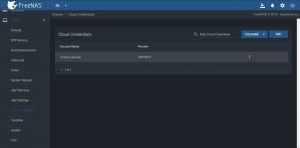 Cloud Credentials interface
