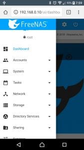 FreeNAS 11.2 mobile built-in themes