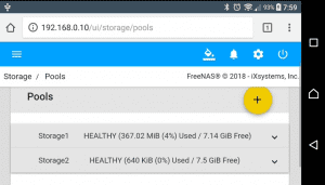 FreeNAS 11.2 desktop built-in themes
