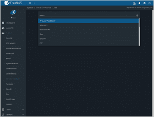 FreeNAS 11.2 Cloud Choices