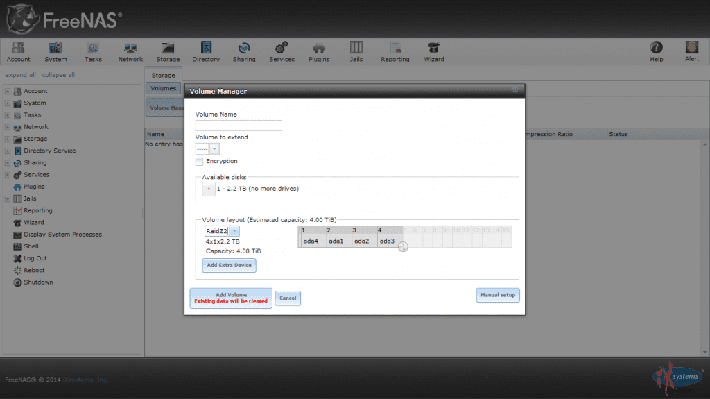 FreeNAS Volumes