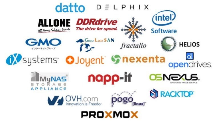companies delivering products with OpenZFS