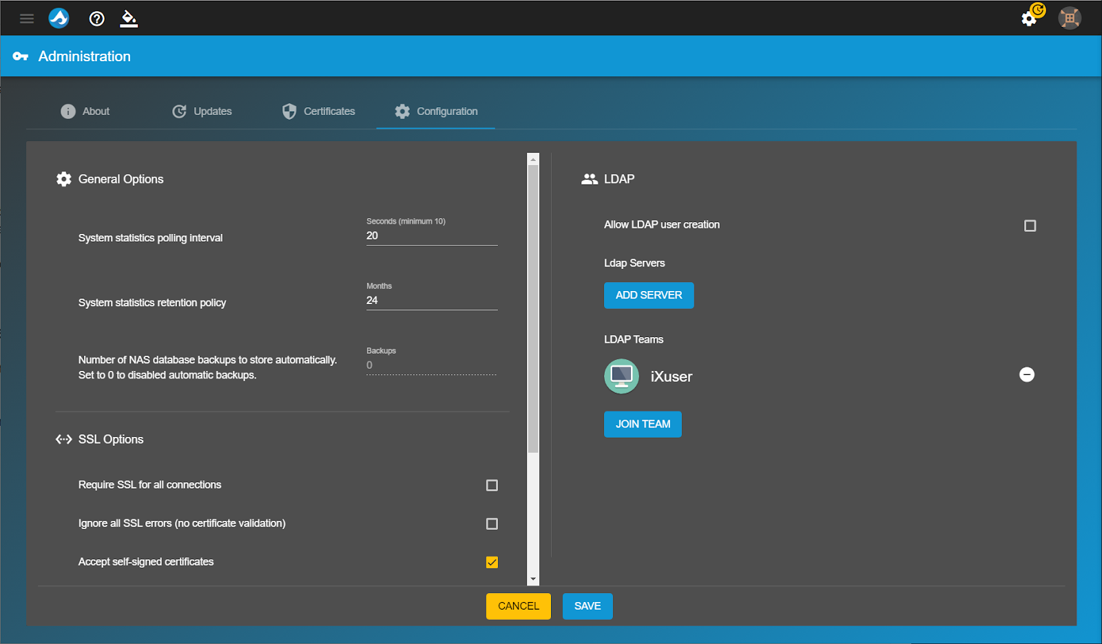 TrueCommand user administration