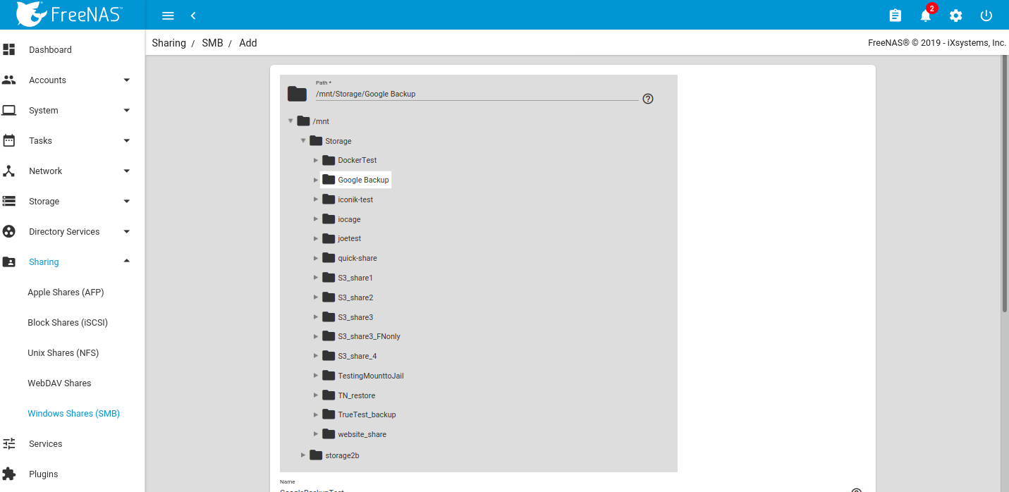 SMB Sharing