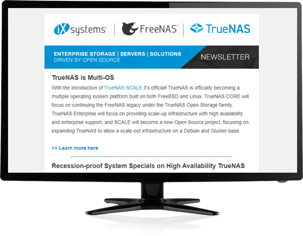 TrueNAS Newsletter