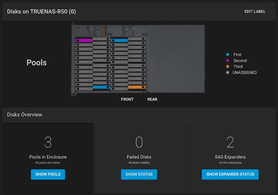 TrueNAS R-Series user interface