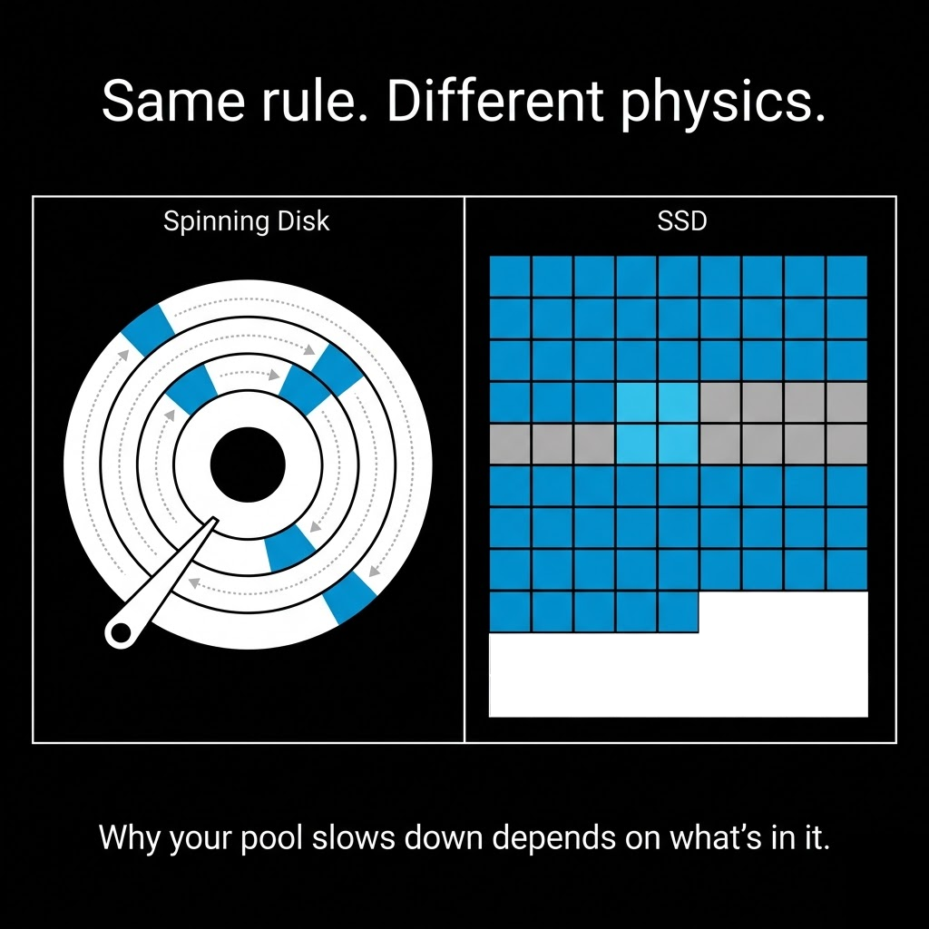 Same rule. Different physics.